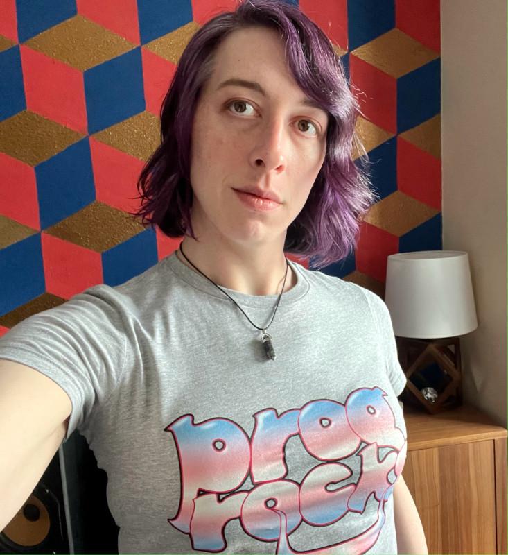 Erin wearing her Prog Rocks! T-shirt